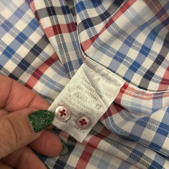 Luchiano Visconti Plaid Button Down Shirt - Picture 6 of 6